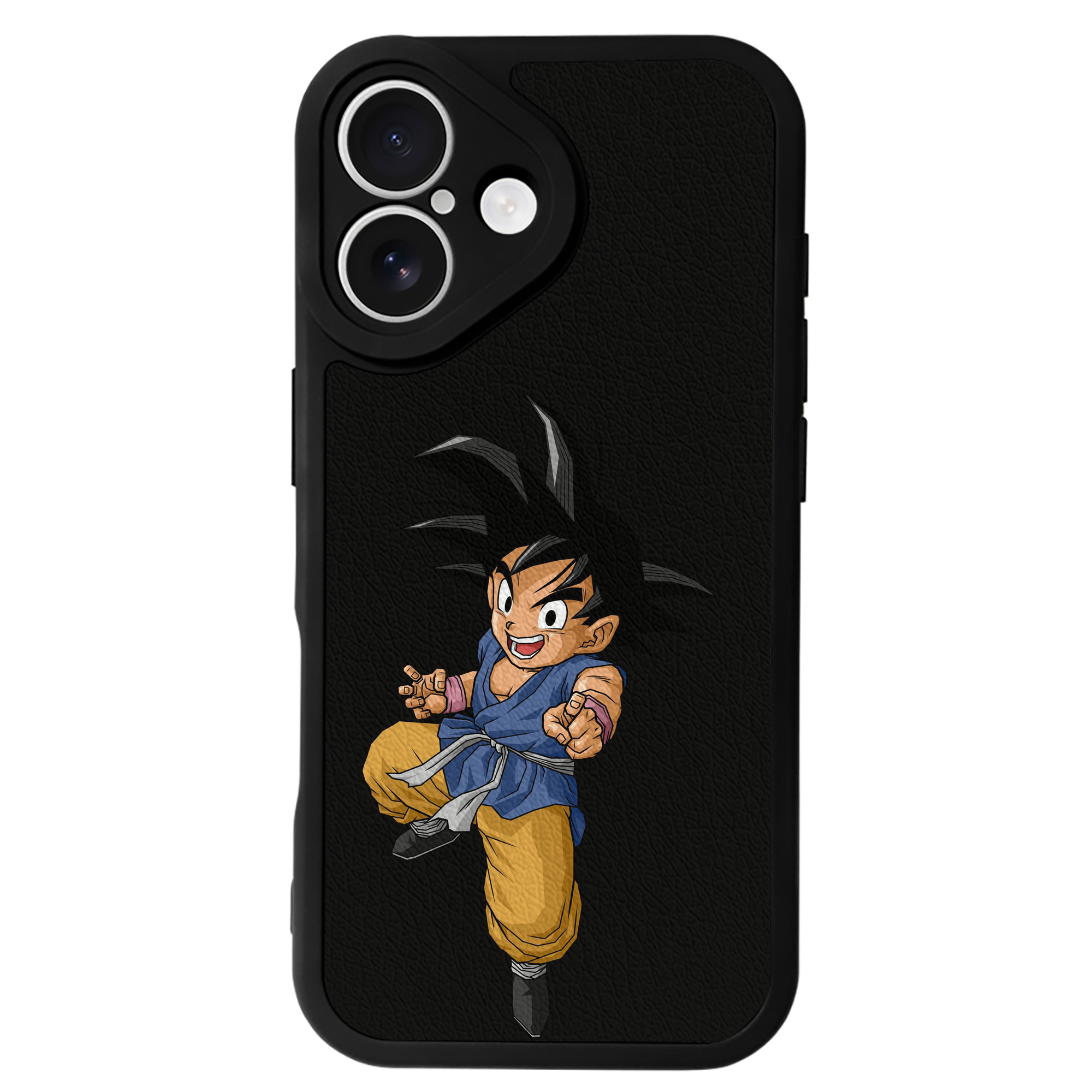 （画像用） ドラゴンボール 孫悟空（そん ごくう）Son Goku カカロット DRAGON BALL Kakarotto 【iPhone 16シリーズ対応】シリコンスマホケース（レザー調） 材質：シリコン